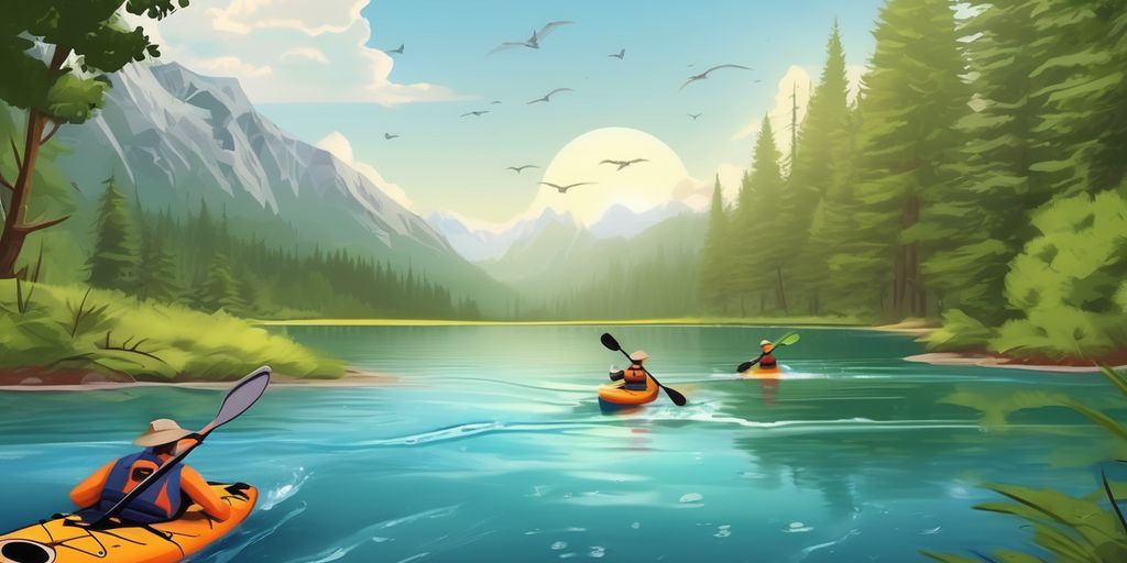 kayaking adventure in nature