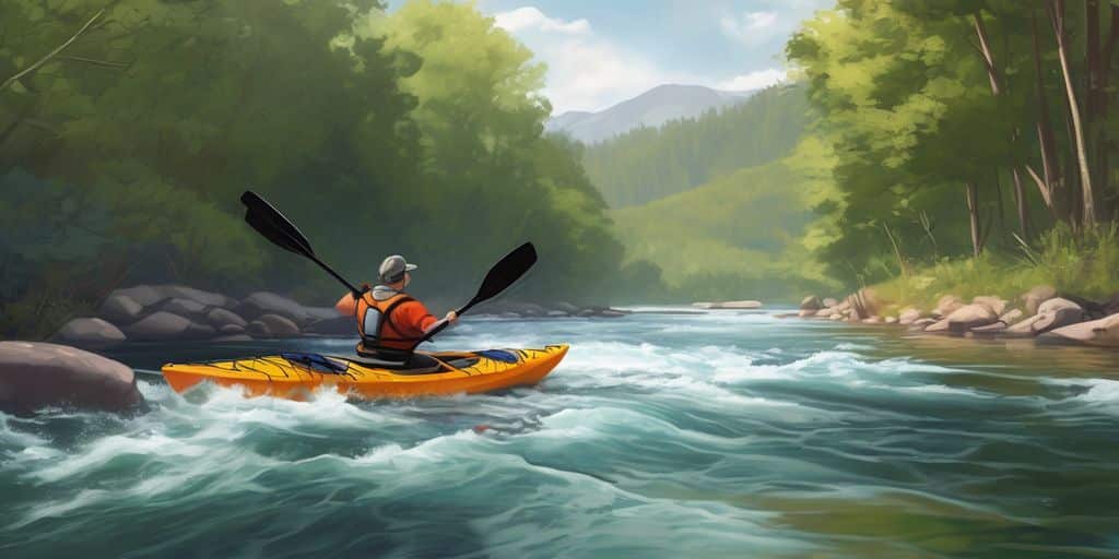 kayaker on a river